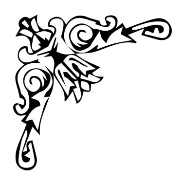 Güzel çiçek sanatı ve mandala vektör tasarımı