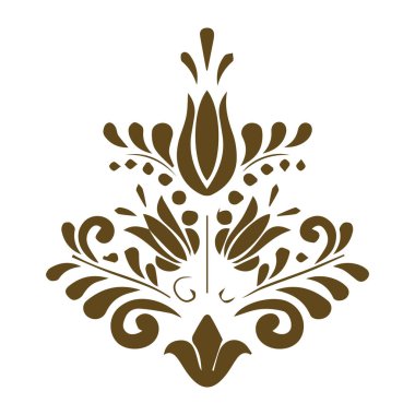 Güzel çiçek sanatı ve mandala vektör tasarımı