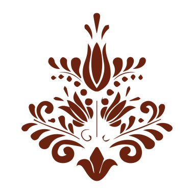 Güzel çiçek sanatı ve mandala vektör tasarımı