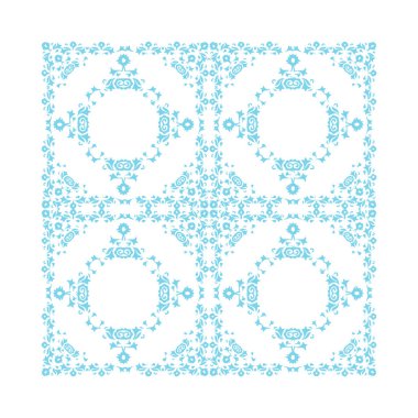 Güzel çiçek sanatı ve mandala vektör tasarımı