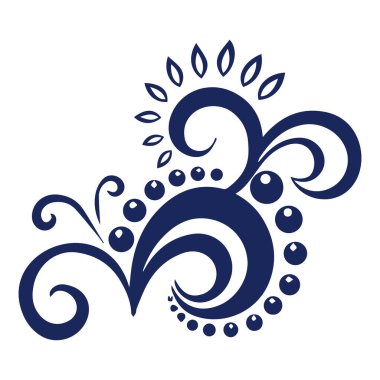 Güzel çiçek sanatı ve mandala vektör tasarımı