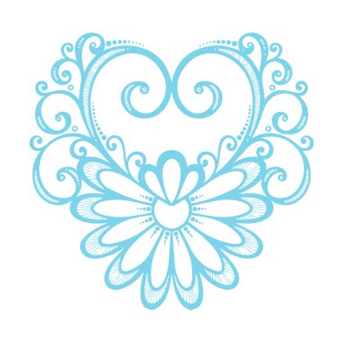 Güzel çiçek sanatı ve mandala vektör tasarımı