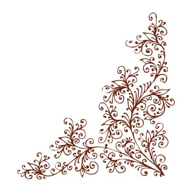 Güzel çiçek sanatı ve mandala vektör tasarımı