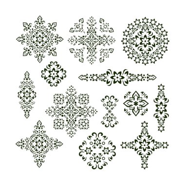 Güzel çiçek sanatı ve mandala vektör tasarımı