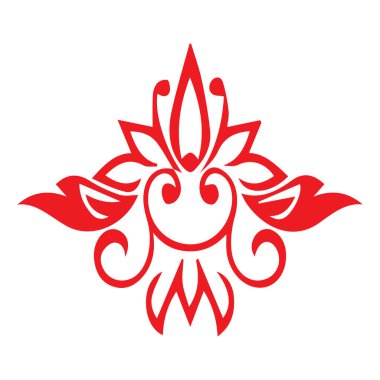 Güzel çiçek sanatı ve mandala vektör tasarımı