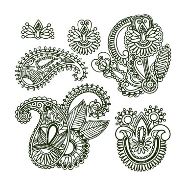 Güzel çiçek sanatı ve mandala vektör tasarımı