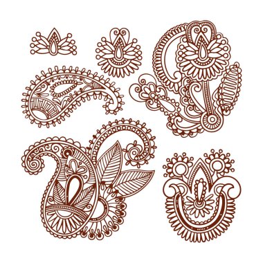 Güzel çiçek sanatı ve mandala vektör tasarımı