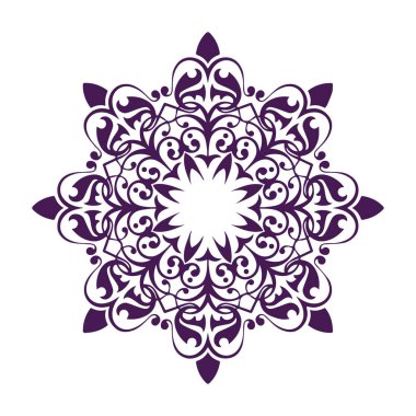 Güzel çiçek sanatı ve mandala vektör tasarımı