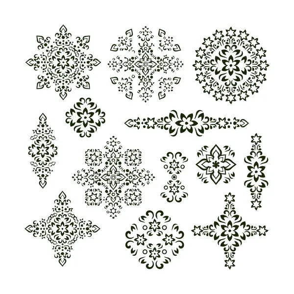 Güzel çiçek sanatı ve mandala vektör tasarımı