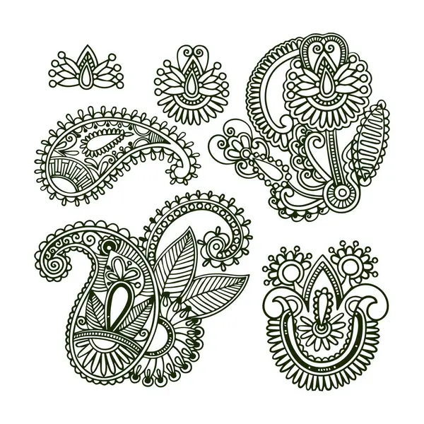 Güzel çiçek sanatı ve mandala vektör tasarımı