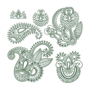 Güzel çiçek sanatı ve mandala vektör tasarımı