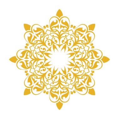 Güzel çiçek sanatı ve mandala vektör tasarımı