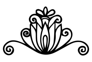 Güzel çiçek sanatı ve mandala vektör tasarımı