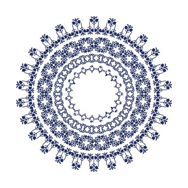 Güzel çiçek sanatı ve mandala vektör tasarımı