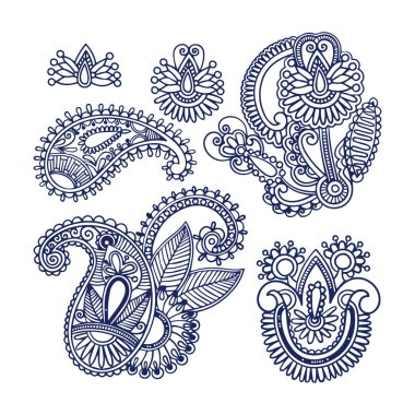 Güzel çiçek sanatı ve mandala vektör tasarımı