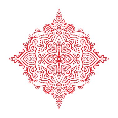 Güzel çiçek sanatı ve mandala vektör tasarımı