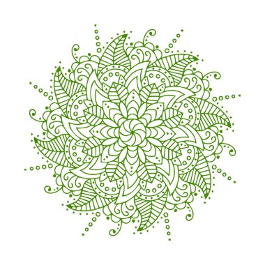 Güzel çiçek sanatı ve mandala vektör tasarımı