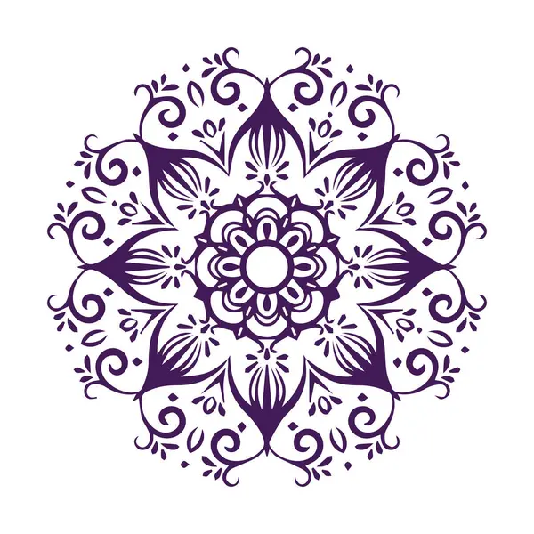 Güzel çiçek sanatı ve mandala vektör tasarımı