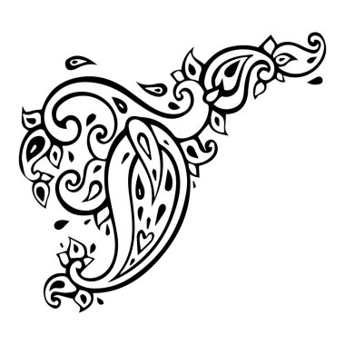 Güzel çiçek sanatı ve mandala vektör tasarımı