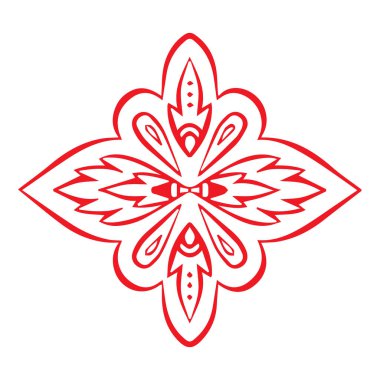 Güzel çiçek sanatı ve mandala vektör tasarımı