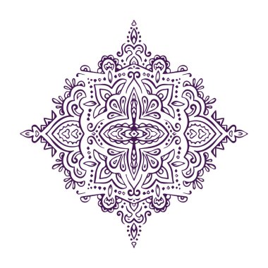 Güzel çiçek sanatı ve mandala vektör tasarımı