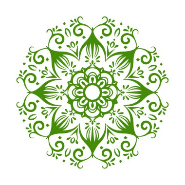 Güzel çiçek sanatı ve mandala vektör tasarımı