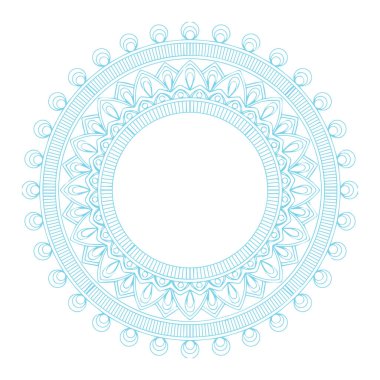 Güzel çiçek sanatı ve mandala vektör tasarımı