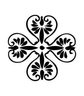 Güzel çiçek sanatı ve mandala vektör tasarımı