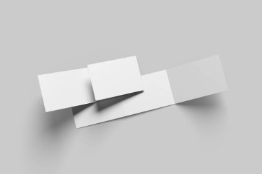 Dizaynınızı istemciye göstermek için Temiz Manzara Üçlü Broşür Biçimi