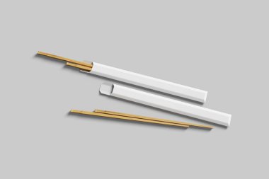 Tasarımınızı müşterilerinize göstermek için minimalist Chopstick Mockup