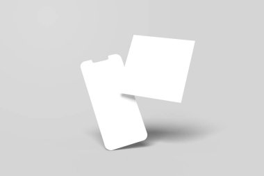 Tasarımınızı müşterilerinize göstermek için Yüzen Temiz Sosyal Medya Biçimi