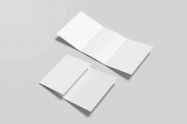 Müşterilere tasarımınızı göstermek için A5 Üçlü Broşür Model Temizle