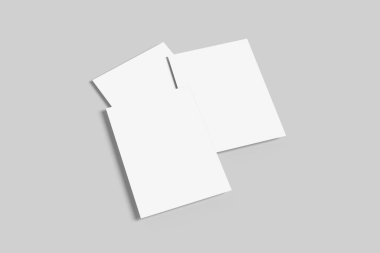 Müşterilere tasarımınızı göstermek için çoklu A4 Flyer Mockup