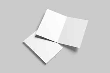 Minimalist A5 Bifold Broşür Model Müşterilere tasarımınızı göstermek için