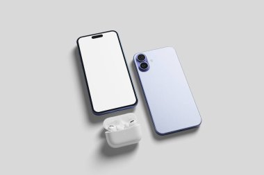 Tasarımınızı müşterilerinize göstermek için Minimalist Temiz Akıllı Telefon Modeklemesi