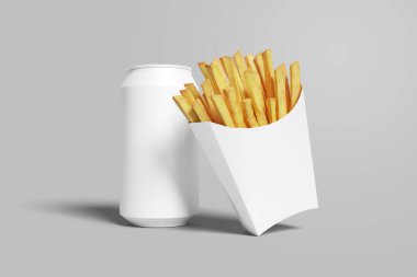 Clean Fast Food Packaging Mockup for showcasing your design to clients clipart