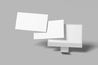 Müşterilere tasarımınızı göstermek için ilgili web sitesi UI Mockup 'ı