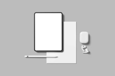 Tasarımınızı müşterilere göstermek için minimalist Temiz Tablet Modeli