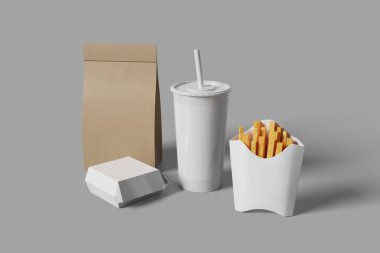 Müşterilere Tasarımınızı Göstermek için Fast Food Paketleme ModeliName