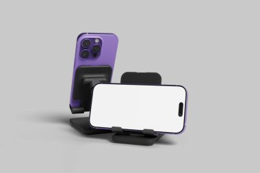 Tasarımını Müşterilere Göstermek İçin Ayakta Akıllı Telefon Mokikasyonu