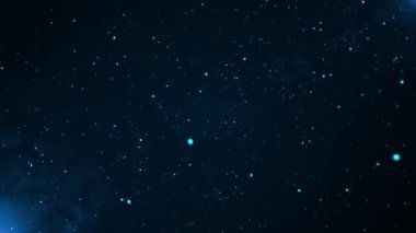 Soyut renkli parçacıklar ve bokeh arkaplan