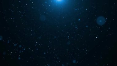 Soyut renkli parçacıklar ve bokeh arkaplan