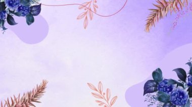 Çiçek köşeli çerçeve düğün ve sevgililer günü kompozisyonu