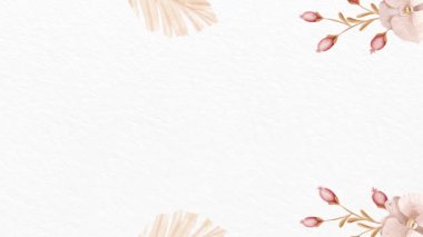 Çiçek köşeli çerçeve düğün ve sevgililer günü kompozisyonu