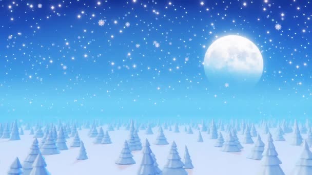 Christmas Snow Land Filmato Movimento Film Del Festival Cinematografico Scena — Video Stock