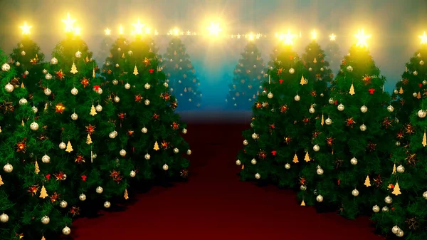 Illustration Hintergrund Für Werbung Und Hintergrundbilder Fest Und Weihnachtsszenen Rendering — Stockfoto