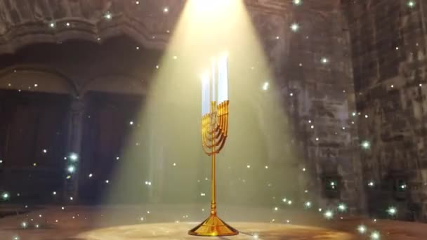 Jewish Holiday Hanukkah Uma Filmagem Movimento Para Filmes Festivais Cinemáticos — Vídeo de Stock