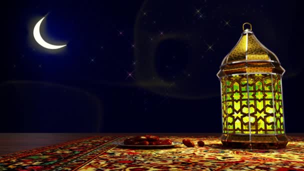 라마단 카림의 Lamp Ramadan Kareem 종교의 영화제 영화와 영화의 장면이다 — 비디오