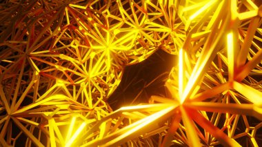 Reklam ve duvar kağıtları için 3D illüstrasyon. Lüks ve moda partisi sahnesi. Dekoratif konseptte 3B canlandırma.