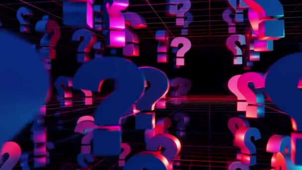 Question Mark Motion Footage Education Films Cinematic Thinking Scene Also — Stock Video